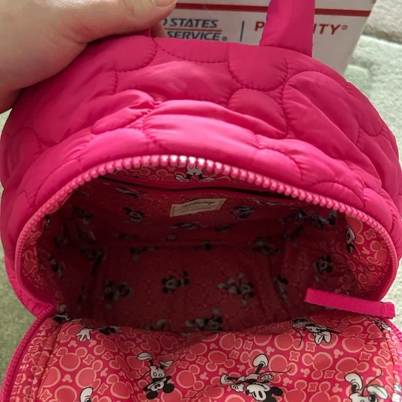 Vera Bradley Pink Quilted Backpack - Picture 5 of 10